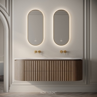 Belgravia II Double Vanity Unit & Stone Basin 1600mm Smoked Oak